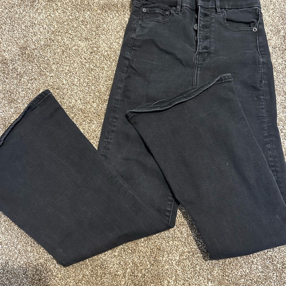Black American eagle curvy high rise flare jeans 2-short - Picture 6 of 7